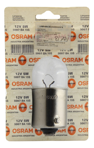 10 Focos Osram 5007 5w 12v R5w Ba15s 81794