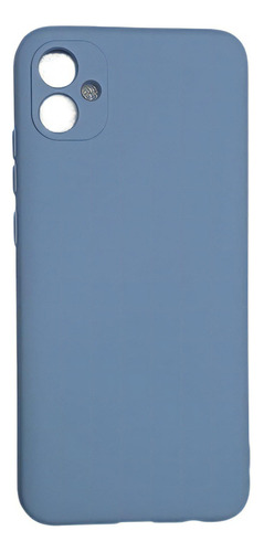 Capa Capinha Compatível Com Galaxy A04e Silicone Aveludado Cor Azul Bebe