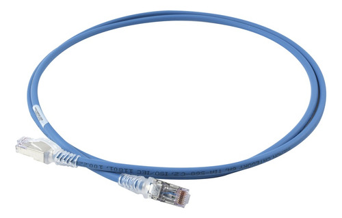 Cable De Red (patch Cord) De 1m, Ultra Delgado Cat. 6a Azul