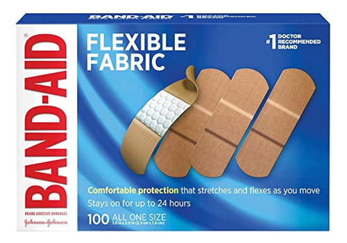 Vendas Band-aid Brand Adhesivas, Tela Flexible, 381370044444