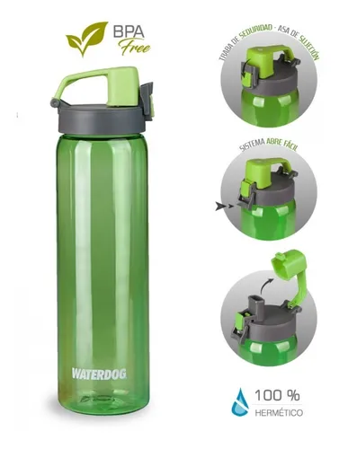 Botella Deportiva Waterdog 800 Ml Pb2080 Tritan Bpa Free