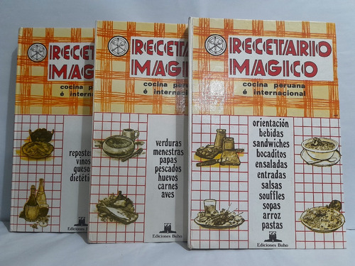 Recetario Mágico Cocina Peruana Mercurio Peruano 3 Tomo 1970