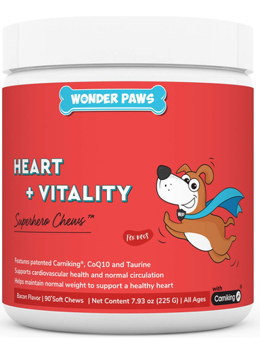 Wonder Paws Soporte Cardiovascular Para Perros  Masticables