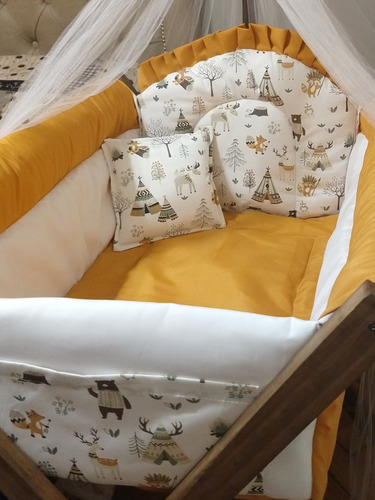 Imagen 5 de 10 de Catre Cuna Incluye Tul, Sábana Y Almohadón Decorativo!!!!