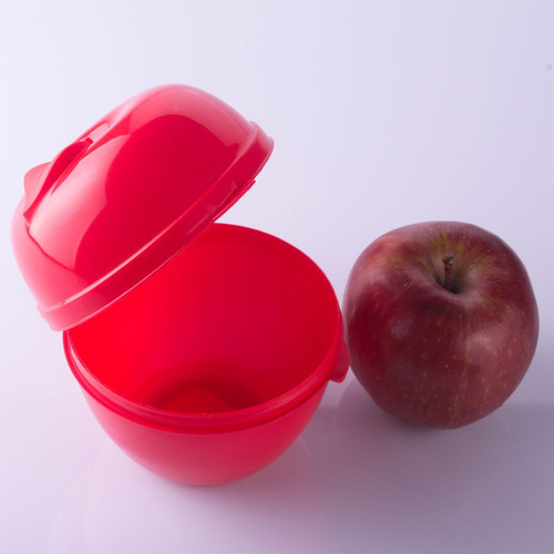 Porta Mix Maça Fruta Lanche Escola Marmita Fitnees Vermelho