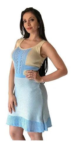 Vestido de croche cheap curto mercado livre