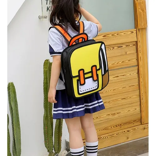 Popular 3d Mochila Caricatura Papel Dibujo Bolsa Cuotas sin inter s