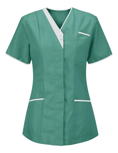 Uniforme De Enfermera Clinic Carer Para Mujer, Color Liso, C