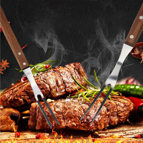 Tenedores De Carne Con Mango De Madera Y Tenedor Para Trinch