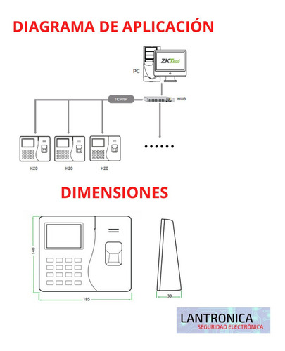 Imagen 7 de 10 de Reloj K20 Control Acceso Personal Huellas Tarjetas K20c