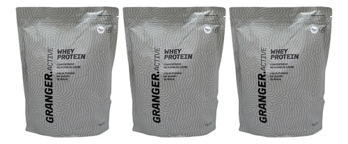 Granger X3 Whey Protein Suplemento Proteína Natural 750gr 6c