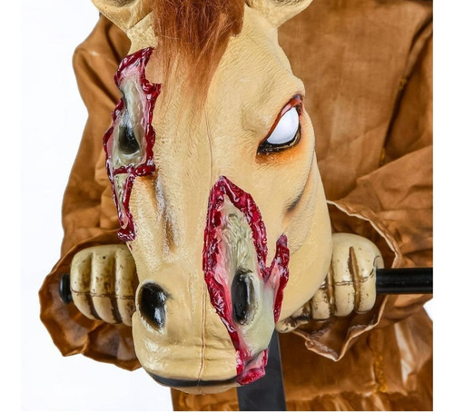 Imagen 5 de 7 de Decoracion Animatronic Pony Con Muñeca Diabolico Halloween