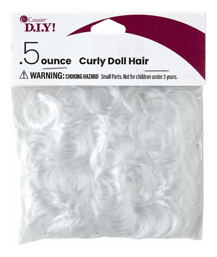 Cousin Diy Pelo Muñeca Rizado Blanco 5 Oz