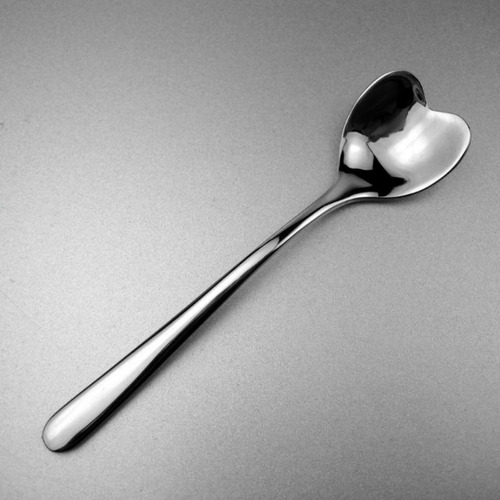 4 Cucharas De Café De Acero Inoxidable En Forma De Corazón