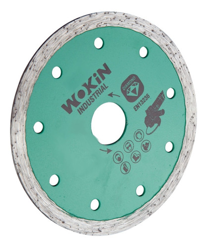 Disco Corte Diamantado Al Agua Porcelanato Fino 230mm Wokin