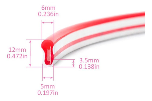 Imagem 4 de 9 de 10 Metros Mangueira Fita Led Neon 12v Carro Moto Corte 2,5cm
