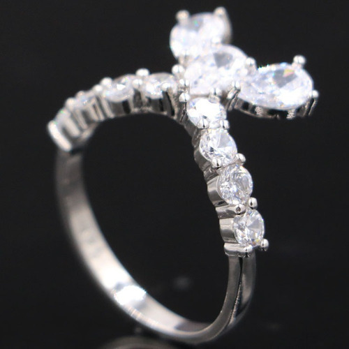 Imagen 3 de 3 de Anillo Mujer Plata Laminada 925 Piedras Zafiros Talla 7