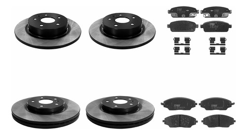 Paquete Balatas Y Discos Del,tras Trw Sonic L4 1.6l 13-15