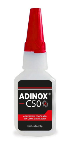 Imagen 1 de 5 de Adinox® C50, Adhesivo Instantáneo De Bajo Olor No Mancha 28g