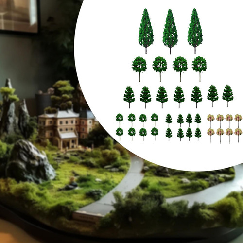 38 Piezas Modelo De Árboles En Miniatura Juego De Regalo