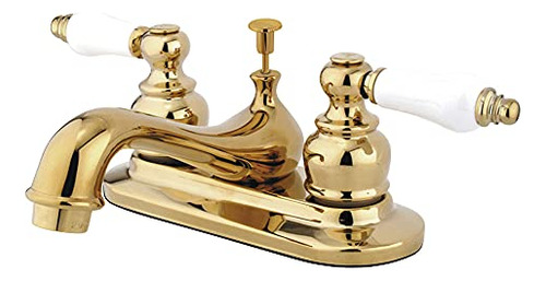 Grifo Lavabo 4puLG Kingston Brass Gkb602pl - Latón Pulido