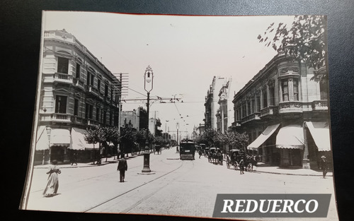 Antigua Foto Tranvía Y Carros Avenida Las Heras (Usado)