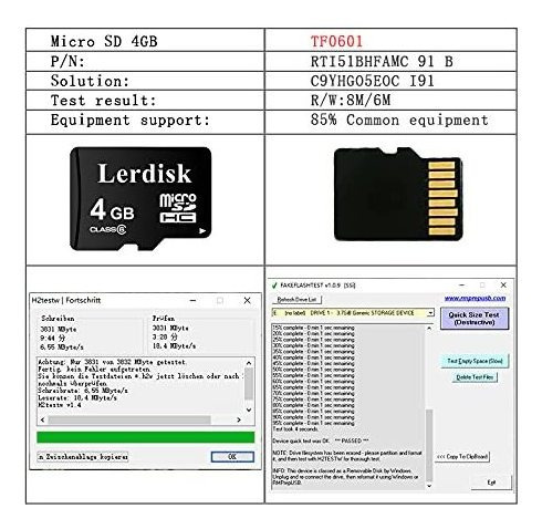 6 Micro Sd 4 Gb Clase Microsdhc Adaptador Producido 3c