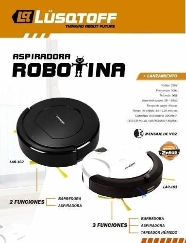 Imagen 4 de 10 de Aspiradora Inteligente 2 En 1 Robot Barredora Lusqtoff