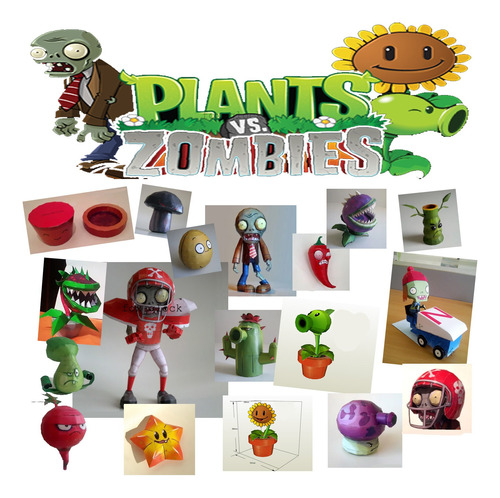 Plants Vs Zombies Papercraft Combo