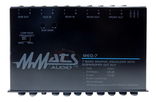 Ecualizador Mmats Grafico 7 Bandas Meq 7 Car Audio 2 Caritas