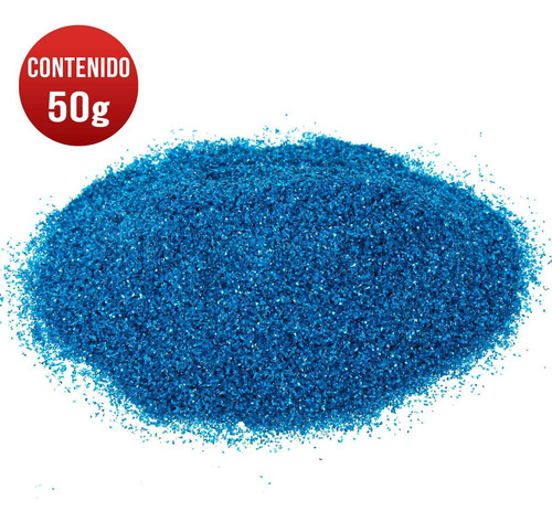 Mylin Diamantina Decorativa - Glitter #2 De 50g 1pz Color Turquesa