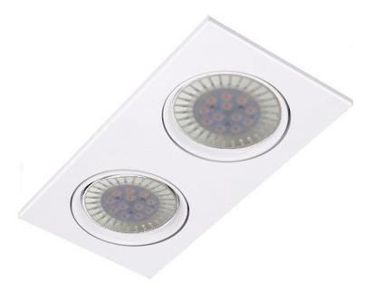 Spot Embutir Ar111 Cardanico 2 Luces Blanco Lamp Led 24w