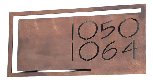 Placa/painel Em Aço Corten - 80cm X 40cm