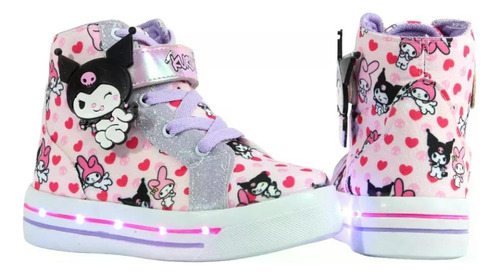 Tenis Kuromi Melody Niñas Led Luces Hello Kitty Botas Comodo