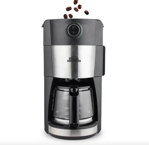 Cafetera Con Moledor De Café Home Elements 12 Tazas Y 65 G C