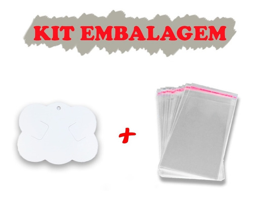 Kit Embalagem Para Laços, 200 Nuvem + 200 Saquinhos Adesivo