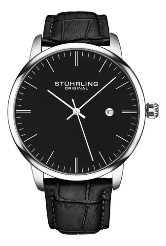 Reloj Stuhrling Original 3997.2 Con Correa De Piel Negra Par