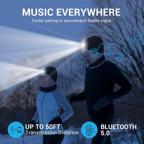 Beanie Bluetooth Sombrero Con Un Juego De Bufanda De Luz Led
