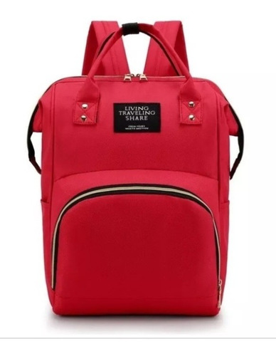 Bolso Mochila Maternal Color Rojo