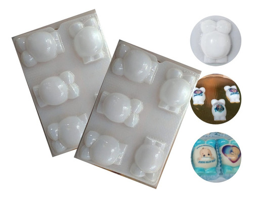 2 Moldes P/gelatinas Baby Shower Pancitas De Embarazo