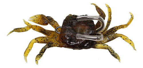 3 Señuelos Suaves De Cangrejo De Simulación 3d Con Ganchos A