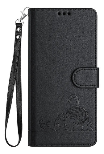 Funda Tipo Cartera Con Estampado De Gato Para M32 4g/m22