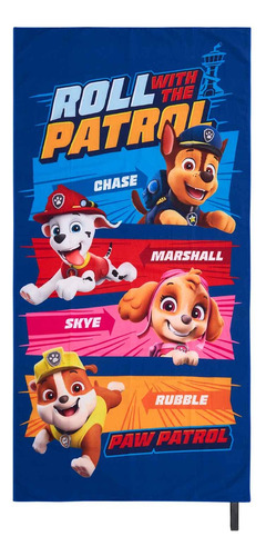Toalla De Secado Rápido Pro Dry 75 X 147 Cm - Providencia Color Multicolor Paw Patrol Escuadrón