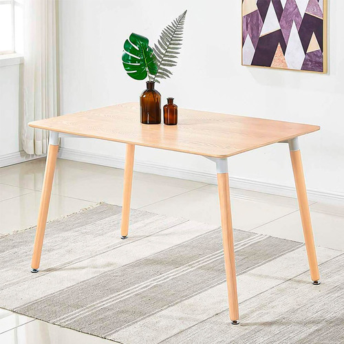 Mesa De Comedor Luigi Tablero Enchapado Haya 120x80 Ofideas