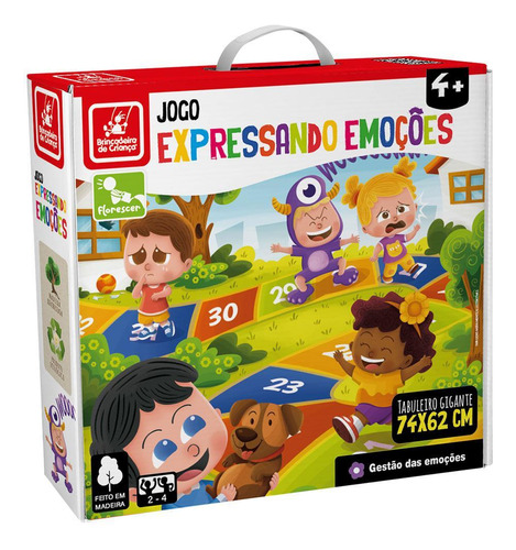 Jogo Educativo Infantil Expressando Emoções Madeira