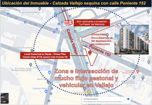 Local Comercial En Renta Calzada Vallejo