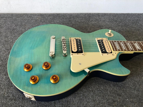 Guitarra Epiphone Les Paul Traditional Pro Plus 3 Con Case Diestro Ocean Blue Pau Ferro (Usado)