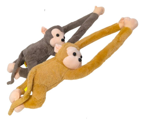 Mono De Peluche Brazo Largo Marrón Monito Color Marrón Claro