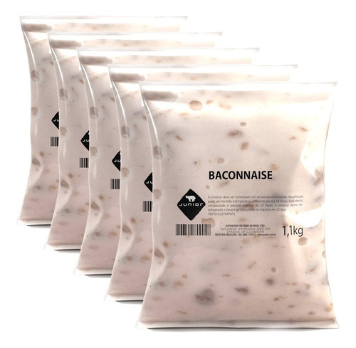 Maionese De Bacon Baconnaise Junior Pouch 1,1kg Caixa 5 Un.