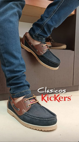 Zapatos Casuales De Caballeros Kickers Náuticos Piel Nobuck